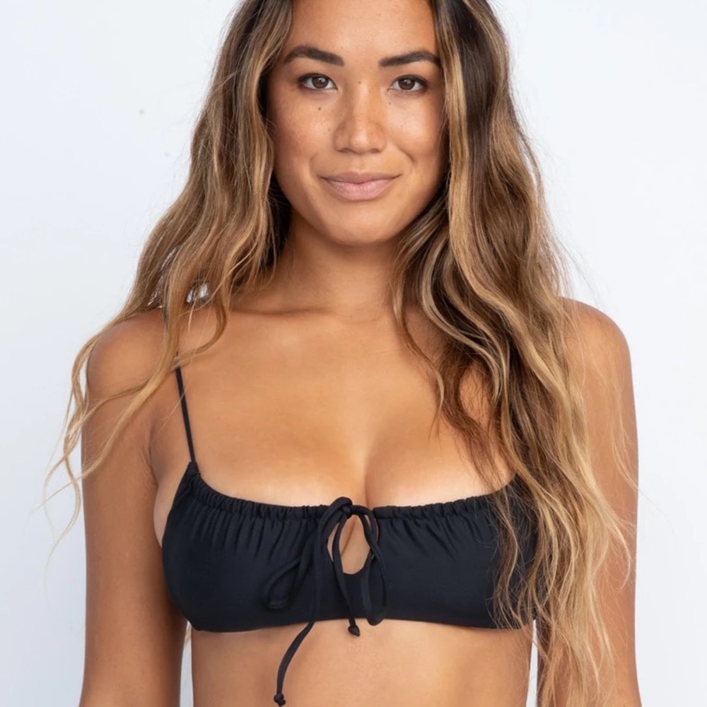 Skatie Swim Demi Top in Black